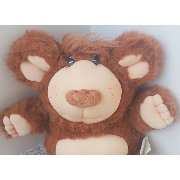 Vintage 1985 FURSKINS Brown Teddy Bear Plush 14" Stuffed Animal Xavier Roberts - Picture 2 of 8